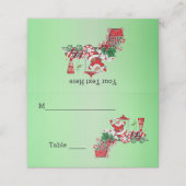 サンタライディングクリスマストレインキャンディホイールグリーン プレイスカード (外部開封)