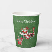 サンタライディングクリスマストレインキャンディーキャンディーレター 紙コップ (裏面)