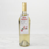 サンタライディングクリスマスペパーミントキャンディートレイン ボトルネックタグ (ボトル)