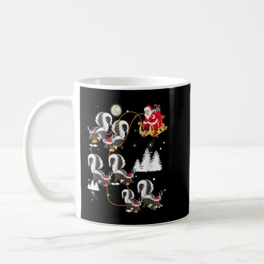 サンタライディングスカンククリスマス コーヒーマグカップ (左)