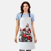 サンタライディングバイク エプロン (着用した状態)