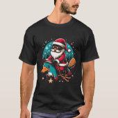 サンタライディングプラットプスクリスマステーマの色 Tシャツ (正面)