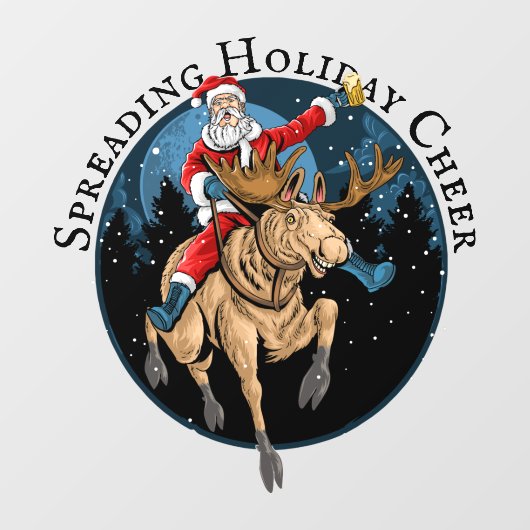 サンタライディングムース飲みビール、広がる応援 ウィンドウサイン (シート)