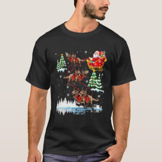 サンタライディングレックスディノトナカイメリークリスマス Tシャツ