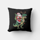 サンタライディング恐竜Tレックスクリスマスクリスマス隊 クッション (正面)