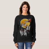 サンタライドスレイシベリアハスキークリスマスドッグ値リスト スウェットシャツ (正面フル)