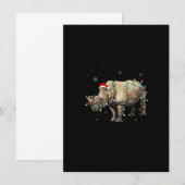 サンタライノのクリスマスイルミネーション ライノ好きのためのXmasおふざけ 招待状 (正面/裏面)