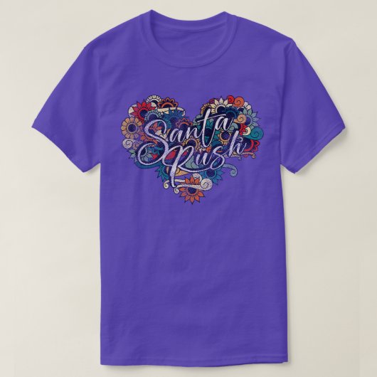 サンタラシビネットヴィンテージ着色 Tシャツ (デザイン正面)