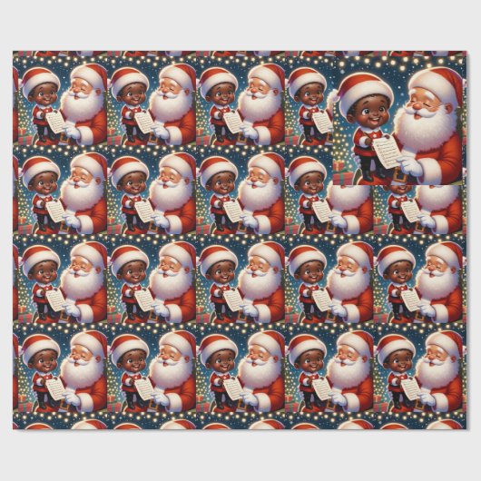 サンタラップのリトルブラックボーイ ラッピングペーパー (フラット)