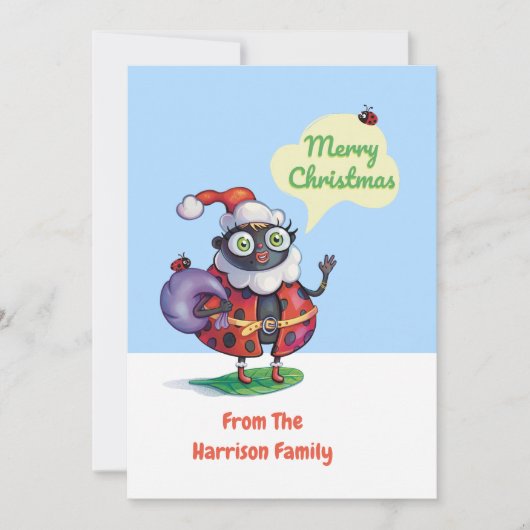 サンタラディバグカスタムクリスマス シーズンカード (正面)