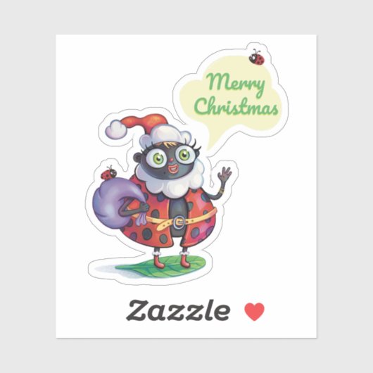 サンタラディバグクリスマス シール (シート)