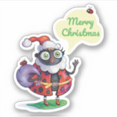 サンタラディバグクリスマス シール (正面)