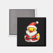 サンタラバーダックキュートクリスマスホリデー マグネット (正面/裏面)