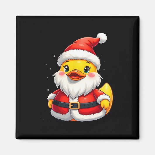 サンタラバーダックキュートクリスマスホリデー マグネット (正面)
