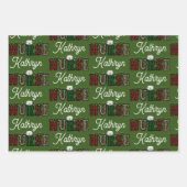 サンタラブズナース パーソナライズされた ラッピングペーパーシート (正面3)