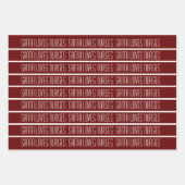 サンタラブズナース パーソナライズされた ラッピングペーパーシート (正面2)