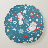 サンタラブパターン ラウンドクッション (正面)