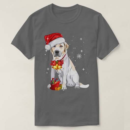 サンタラブラドールレトリエバークリスマスTシャツ Tシャツ (デザイン正面)