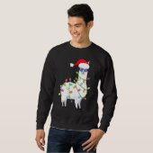 サンタラマクリスマスツリーライツラマクリスマス スウェットシャツ (正面フル)