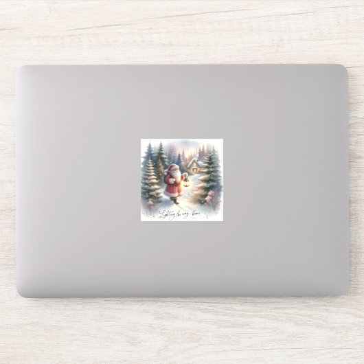 サンタランタンウォークウィンターコテージシーン シール (コンピューター)