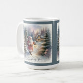 サンタランタンウォーク冬の別荘シーン コーヒーマグカップ (正面左)