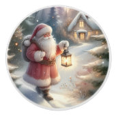 サンタランタンウォーク冬の別荘シーン セラミックノブ (正面)