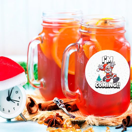 サンタランニングー引用文ホリデークリスマおもしろいス ラベル