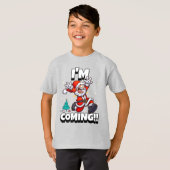 サンタラン クリスマス ジョーク ホリデー 面白い クリスマス Tシャツ (正面フル)