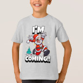 サンタラン クリスマス ジョーク ホリデー 面白い クリスマス Tシャツ (正面)