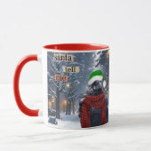 サンタラヴェンおもしろいクリスマスコーヒーマグ マグカップ (左)