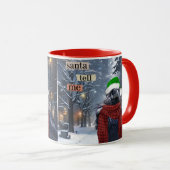 サンタラヴェンおもしろいクリスマスコーヒーマグ マグカップ (正面右)