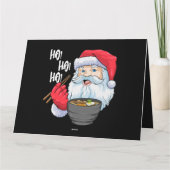 サンタラーメン 面白い クリスマス 日本の noodles カード (裏面)