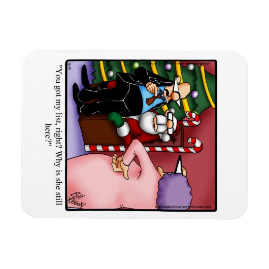 サンタリおもしろいストユーモア磁石ギフト マグネット (横)