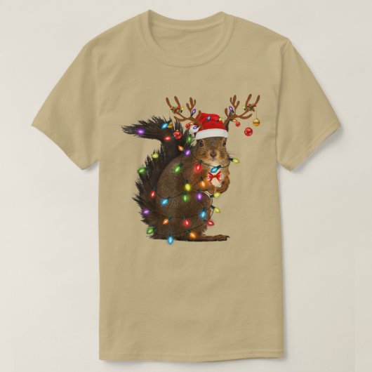 サンタリスのクリスマスライトパジャママッチング Tシャツ (デザイン正面)