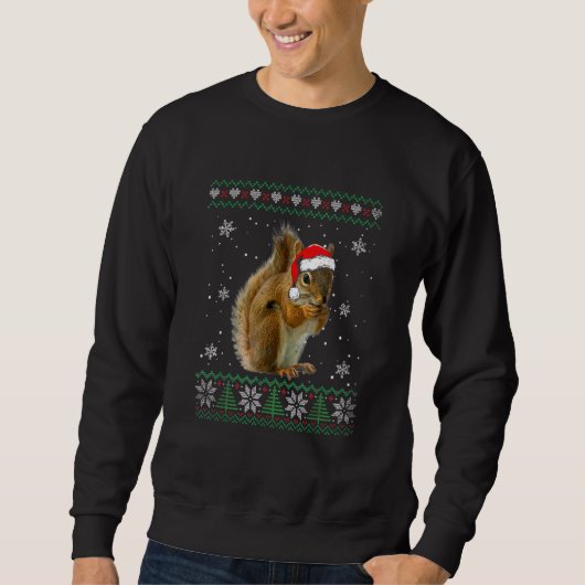 サンタリスの醜いセーター動物クリスマスパヤ スウェットシャツ (正面)