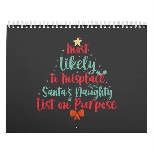 サンタリストのクリスマスを間違える可能性がいけな最も高い カレンダー (カバー)