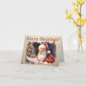 サンタリストクリスマスカード カード (黄色い花)