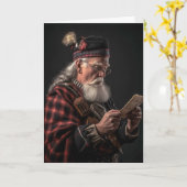 サンタリストクリスマス カード (黄色い花)