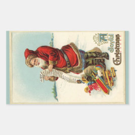 サンタリストステッカー 長方形シール