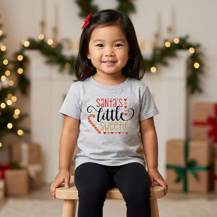 サンタリトルスウィーティークリスマスギフト ベビーTシャツ