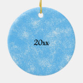 サンタリラックスの暖炉とイースターバニー セラミックオーナメント (裏面)