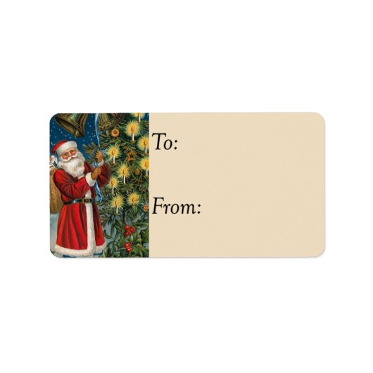 サンタリングや輪ベルズヴィンテージギフトラベル ラベル (正面)