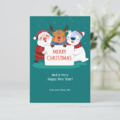 サンタルドルフとテディのクリスマスカード 招待状 (スタンド正面)