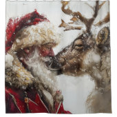 サンタルドルフのクリスマスボンド シャワーカーテン (正面)