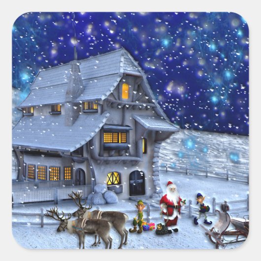 サンタルドルフ小妖精や小人ウィズスレル スクエアシール (正面)