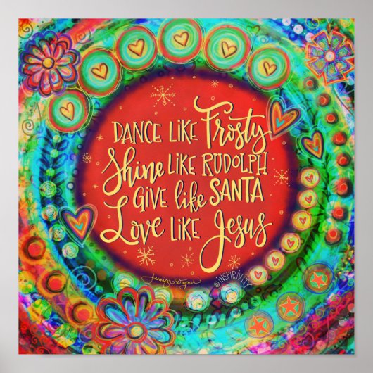 サンタルドルフ霜の降りたイエスクリスマスインスピレーション ポスター (正面)