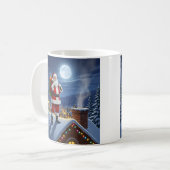 サンタルーフトップクリスマス コーヒーマグカップ (正面左)