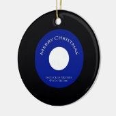 サンタレコード45回転クリスマスオーナメント セラミックオーナメント (左)