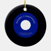 サンタレコード45回転クリスマスオーナメント セラミックオーナメント (裏面)