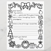 サンタレターカラーリングページ (正面)